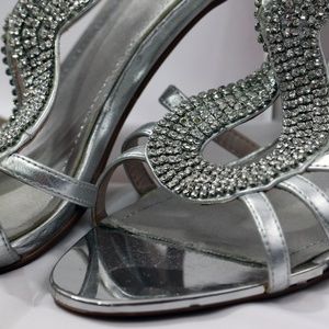 Glint Rhinestone Rows High Heel